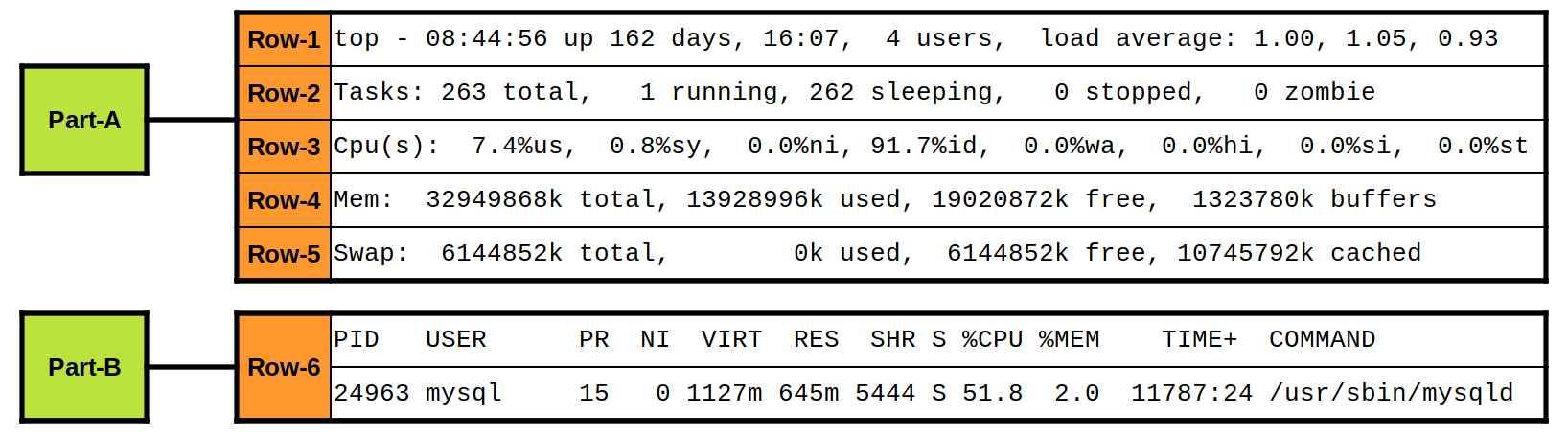 How Understand Top Command Output and 2DayGeek