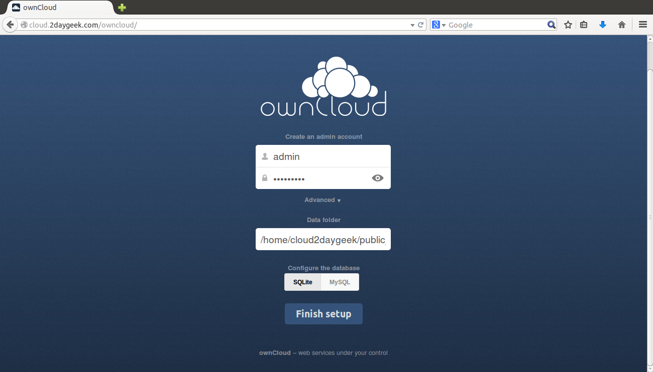 create-your-owncloud-storage-using-owncloud-opensource-app-via-web-installer-method-7
