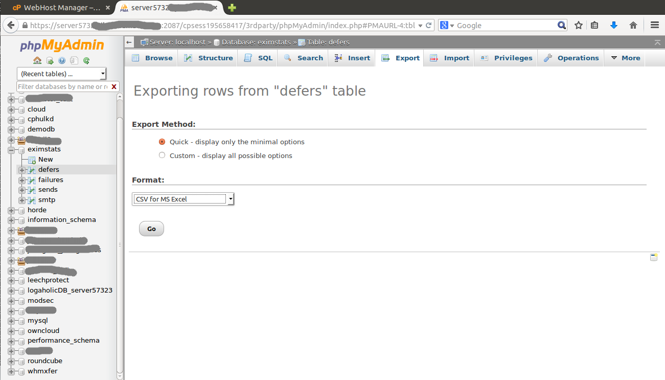 how to export mail from cpanel