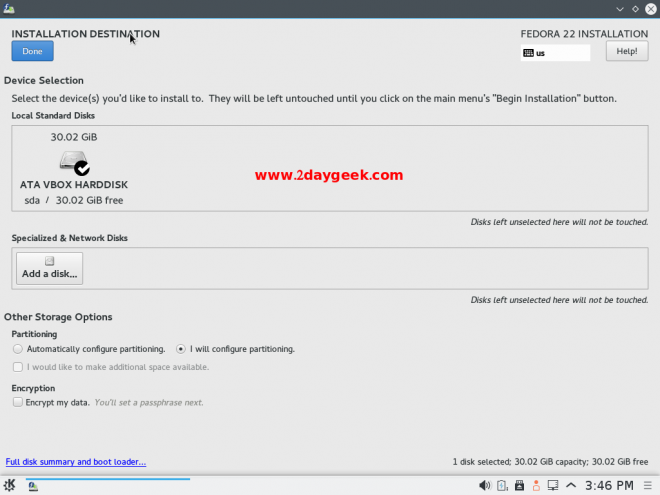 Install destination. Fedora installer disk mapper. Install destination. Fedora installer disk mapper. Install destination.