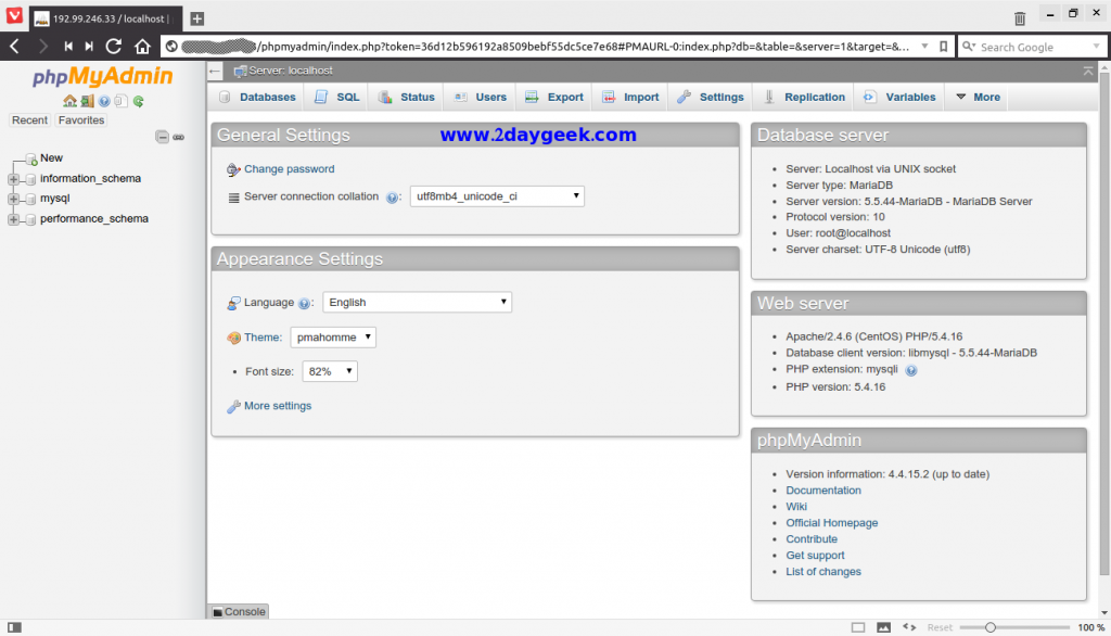 Install latest version. Apache PHPMYADMIN. MARIADB PHPMYADMIN. PHPMYADMIN 4. MYSQL Import Linux