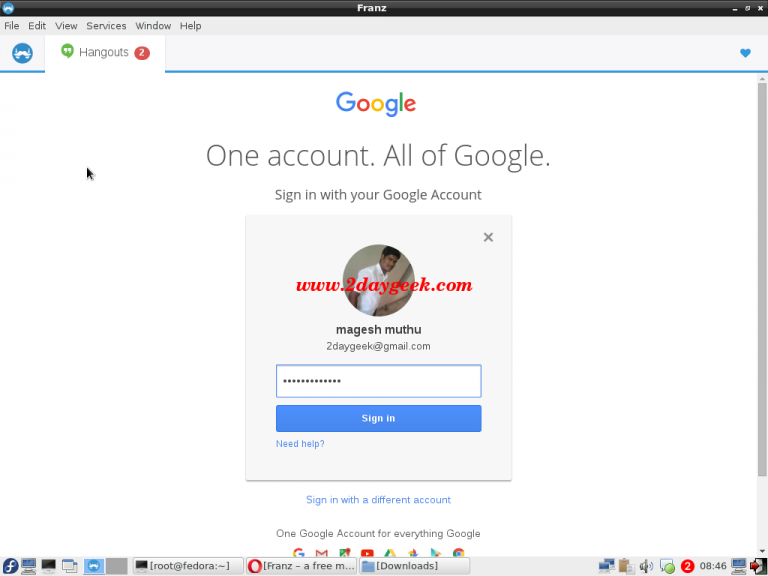 Franz One application for 14 messenger services (WhatsApp, Telegram