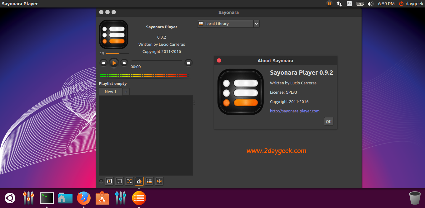 install-sayonara-music-player-on-linux-1