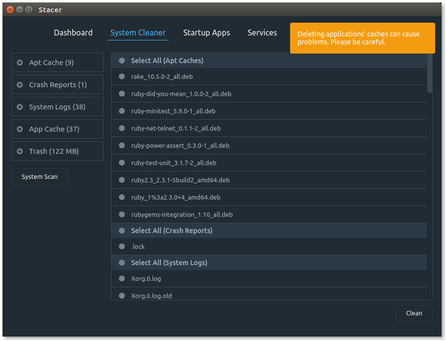 System cache