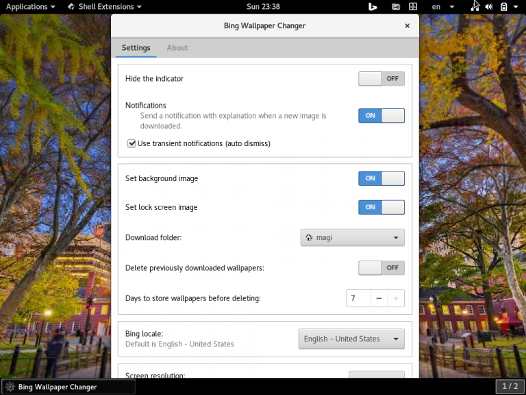 Two Easy Ways To Install Bing Desktop Wallpaper Changer On Linux