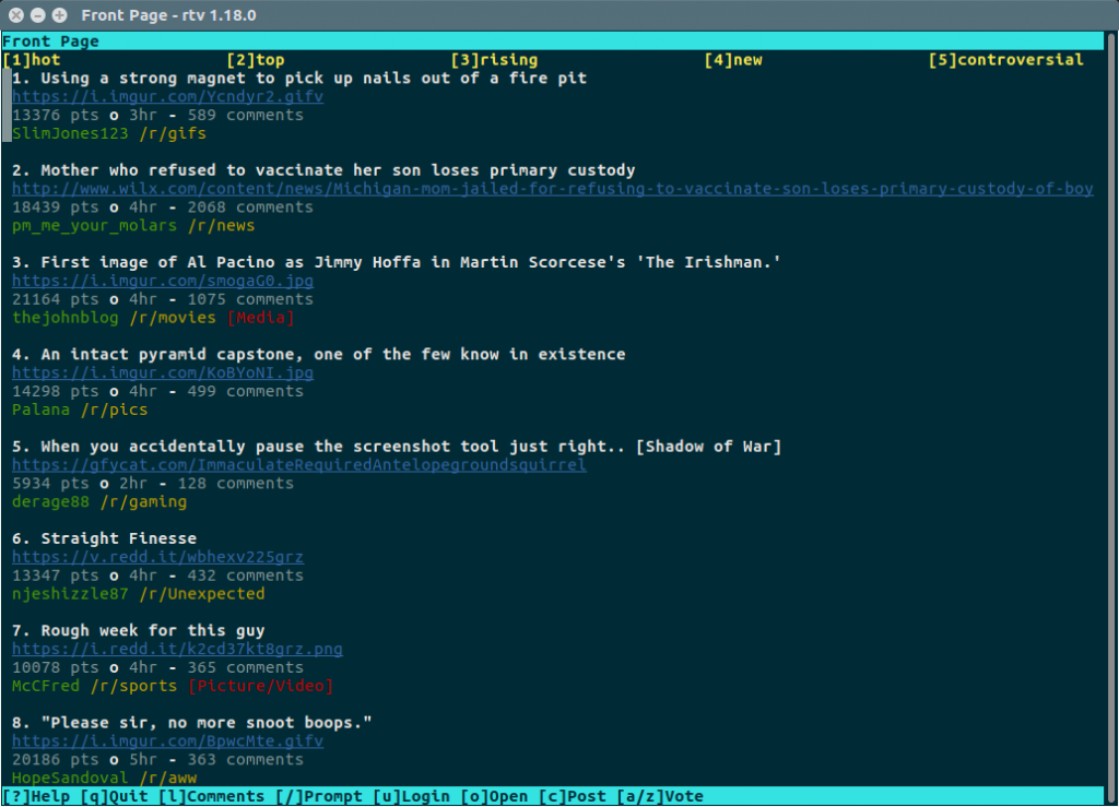 rtvredditterminalviewerasimpleterminalviewerforreddit1 2DayGeek