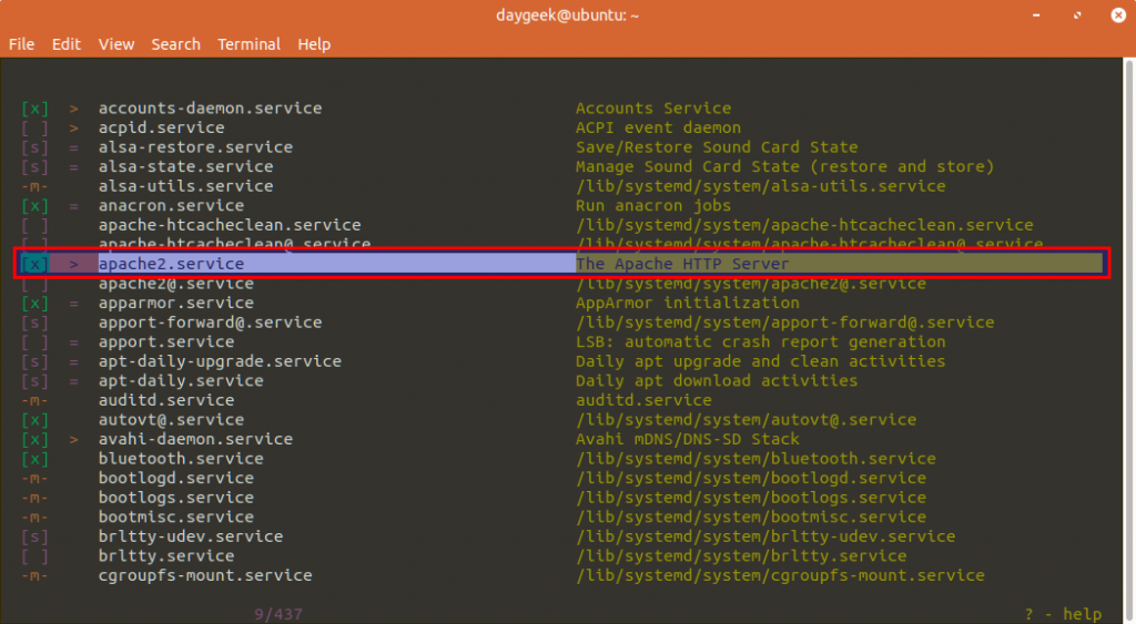 chkservice A Tool For Managing Systemd Units From Linux Terminal 2DayGeek