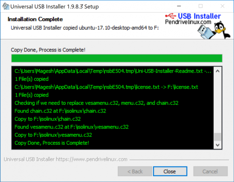uui universal usb installer