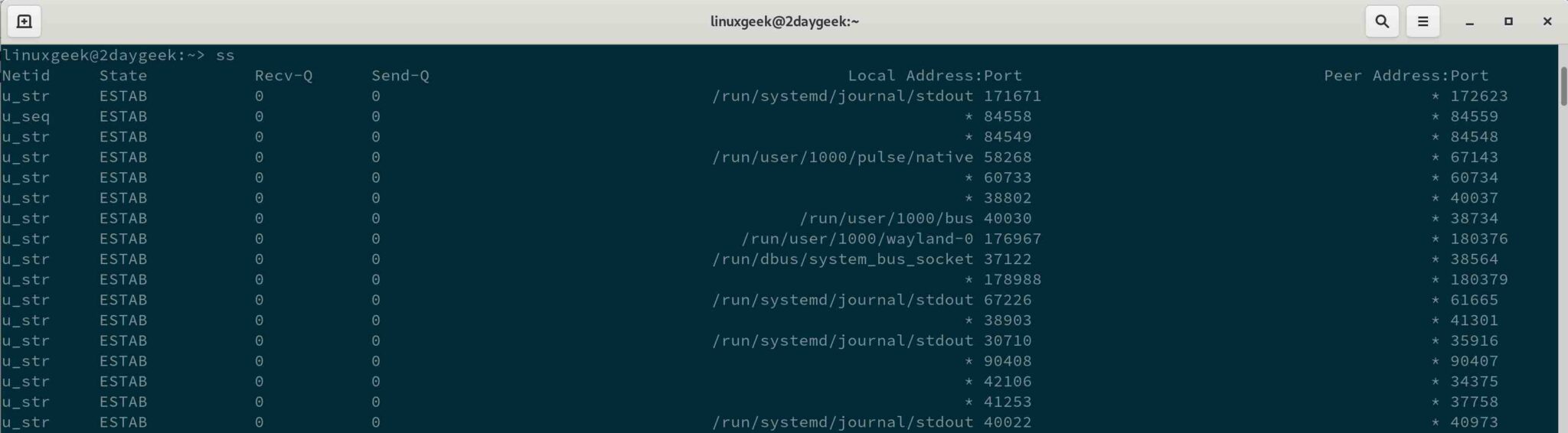 How to monitor Socket connections using ss command | 2DayGeek