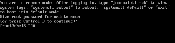 Red Hat 8 Rescue Mode