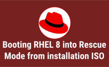 Booting RHEL 8 into Rescue mode from installation DVD/ISO