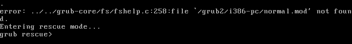 Error message of grub2 directory corruption in RHEL 8