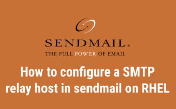 configure SMTP relay host in Sendmail RHEL