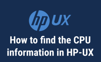 find CPU information in HPUX