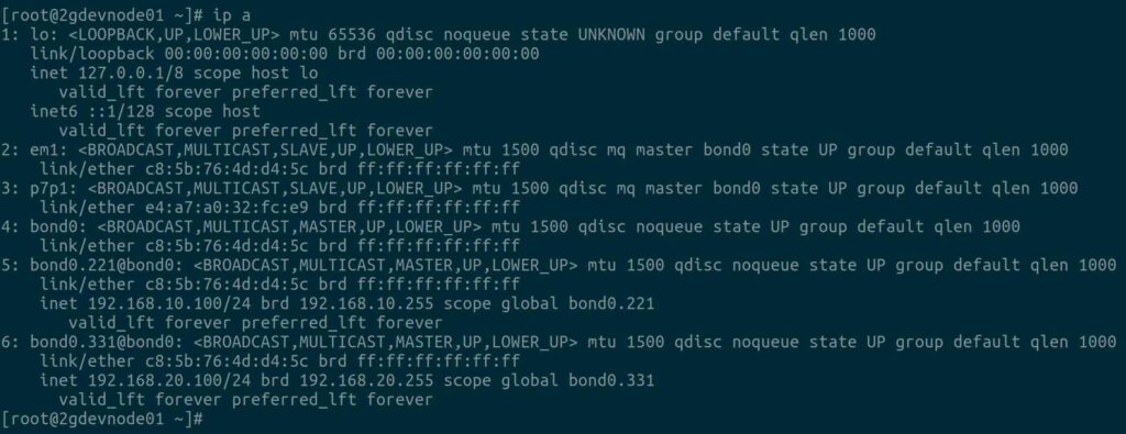 Configure VLAN Tagging over Bonding