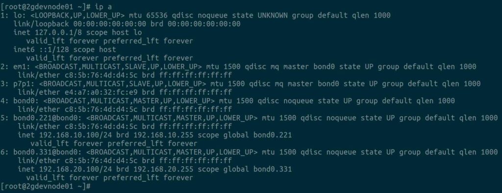 Configure VLAN Tagging over Bonding